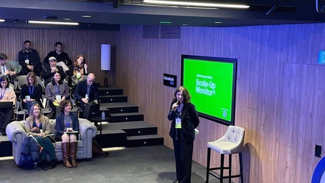 Presentación del estudio Scale-Up Monitor por la ceo de Barcelona Global, Mercè Conesa