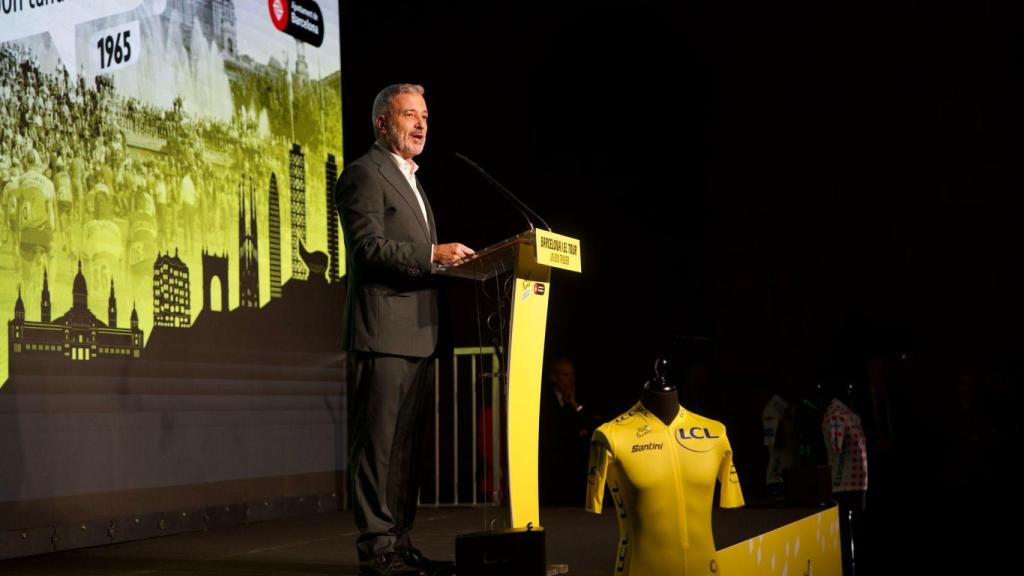 L'alcalde de Barcelona, Jaume Collboni, durant la seva intervenció