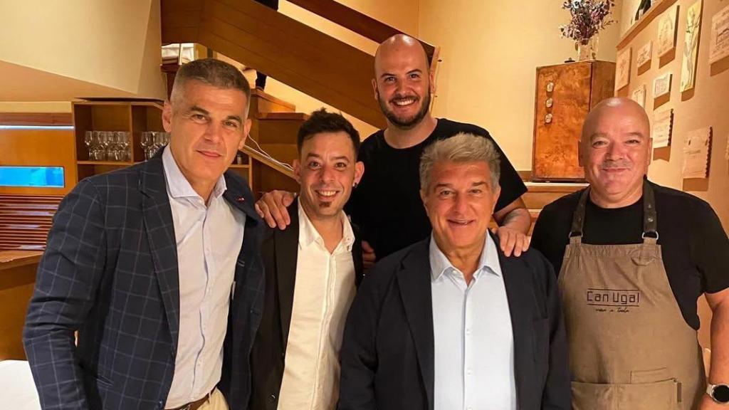 Laporta durant la seva visita al restaurant Can Ugal de Barcelona