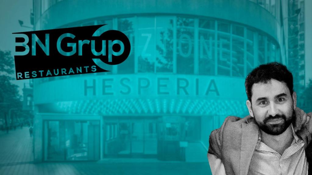 Adrià Bonell, CEO de BN Grup, con el Hotel Hesperia Presidente de fondo