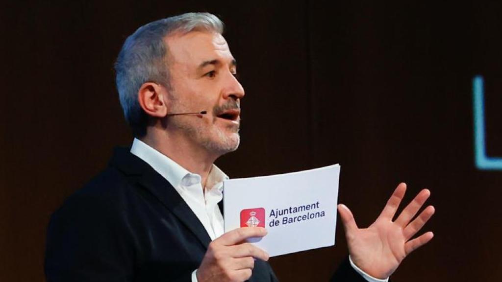 El alcalde de Barcelona, Jaume Collboni, durante su intervención