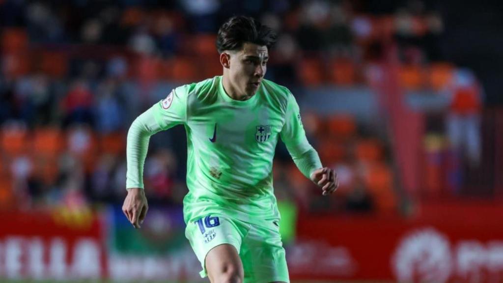 Toni Fernández, durante el partido del Barça B contra el Nàstic de Tarragona