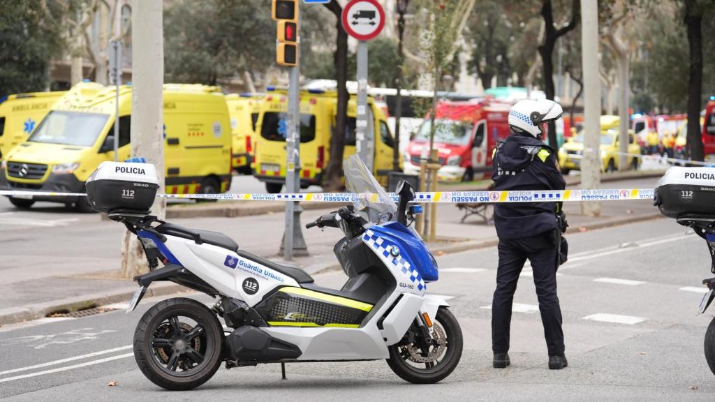 Imatge de l'accident a Diagonal, Barcelona