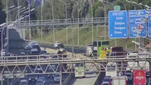 Accidente múltiple en la B-23 a la altura de Sant Joan Despí a 4 de marzo de 2025