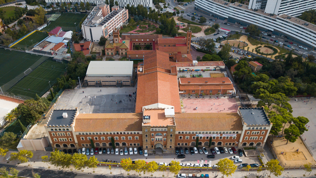 Vista aérea del colegio Salesians Horta