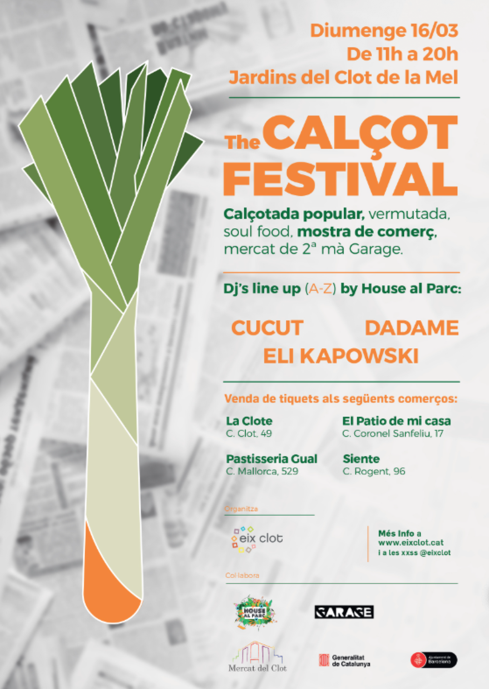 Cartel de promoción de la calçotada del Clot