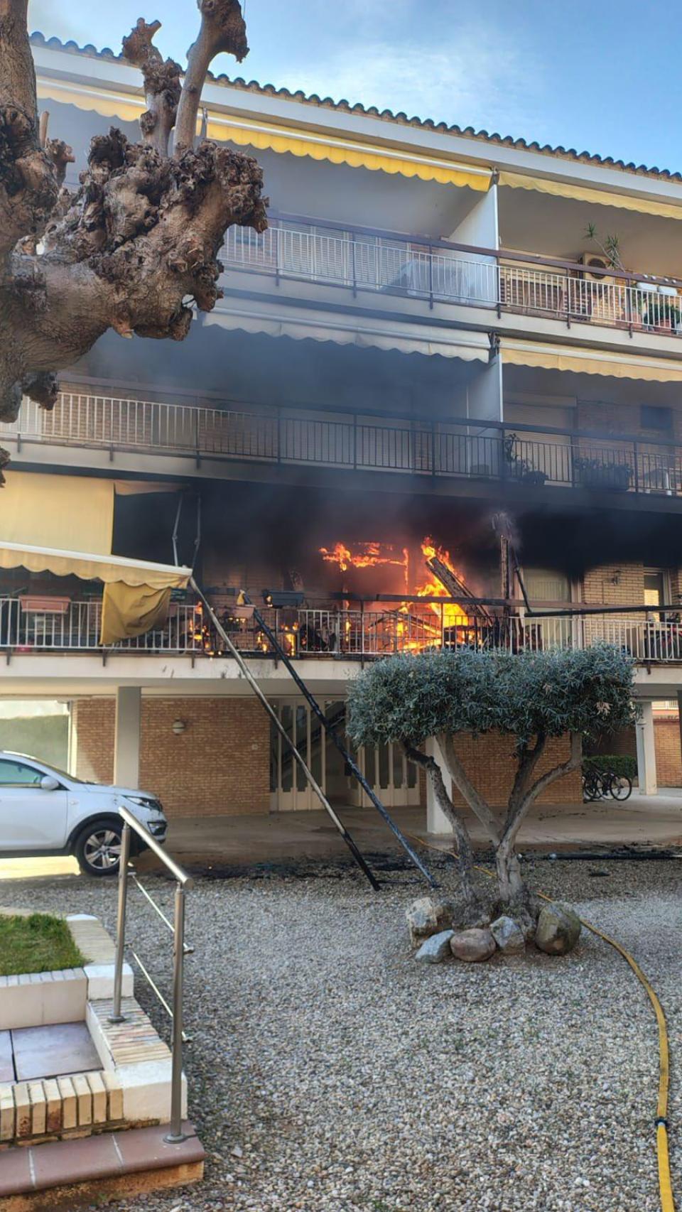 Incendio en un balcón de Gavà