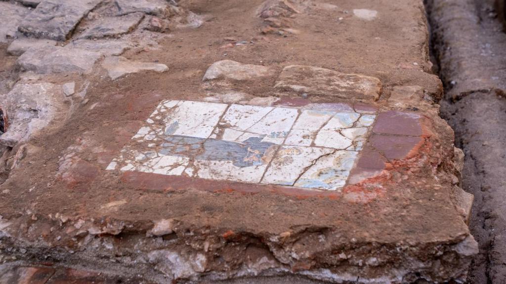 Imagen de Sant Antoni de Pàdua en las obras de Via Laietana