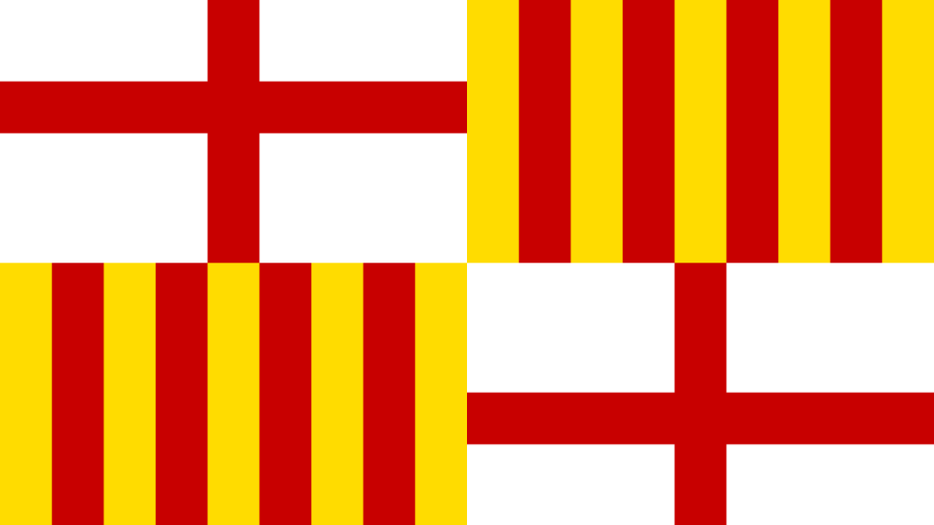 Bandera de la ciudad de Barcelona