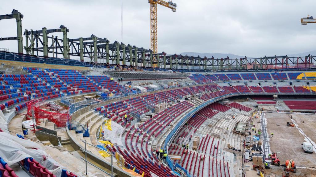 Así se ven las butacas del nuevo Camp Nou durante las obras