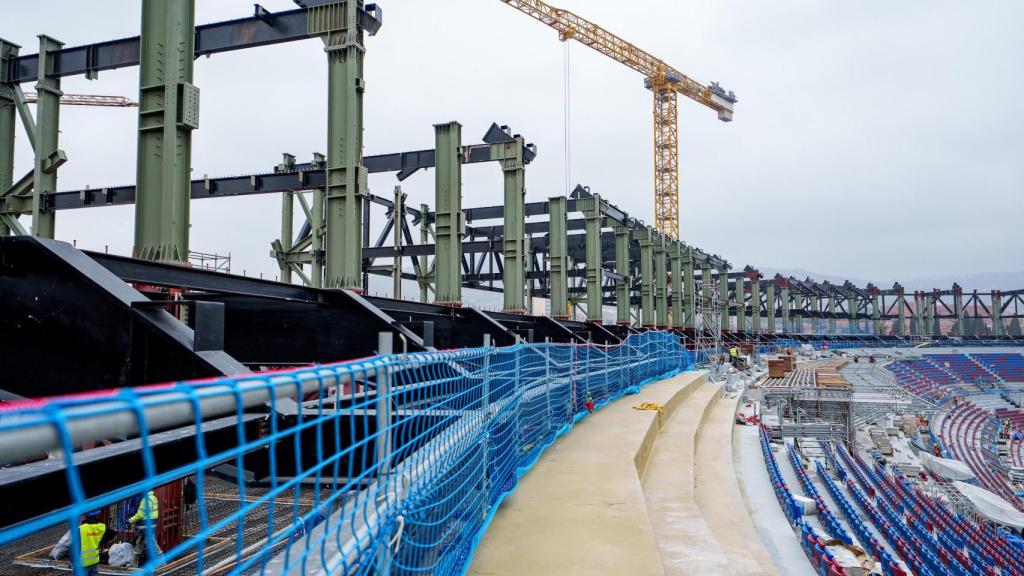 Así se ven las butacas del nuevo Camp Nou durante las obras