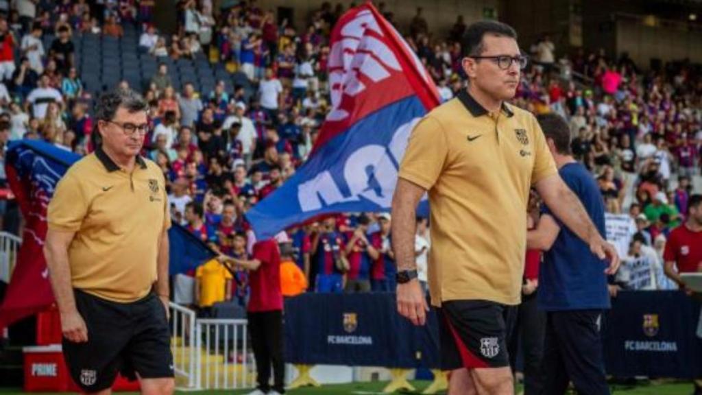Carles Miñarro, en la presentación del Barça en el Trofeo Joan Gamper