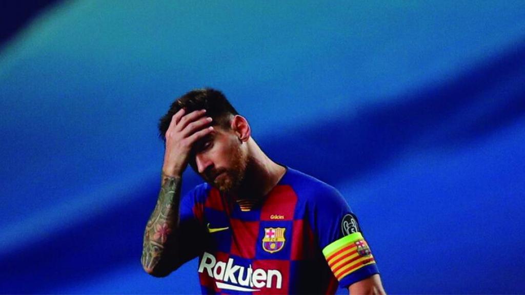 Messi, decepcionado tras el 2-8 ante el Bayern