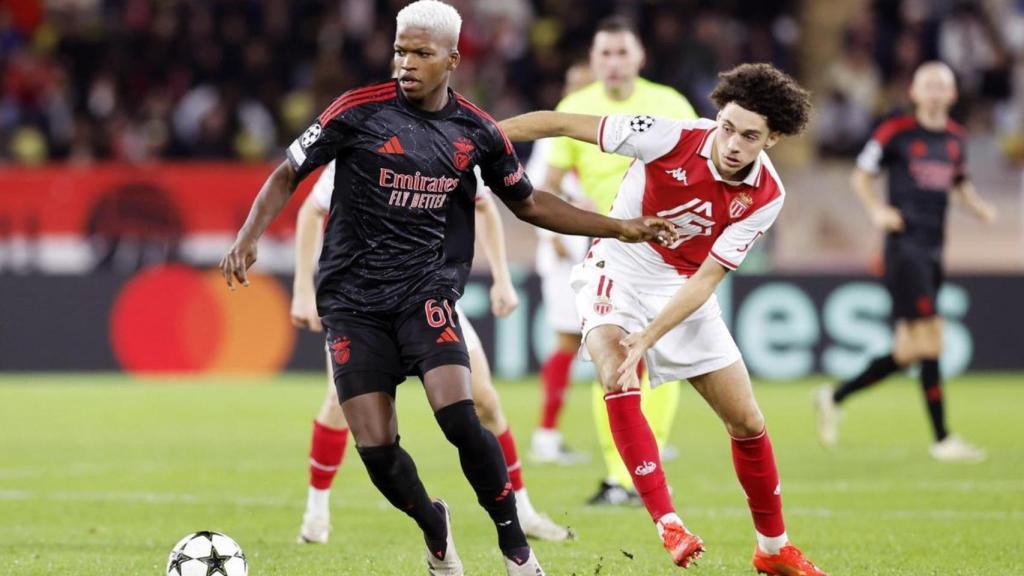 Florentino Luis, durante el partido del Benfica contra el AS Monaco