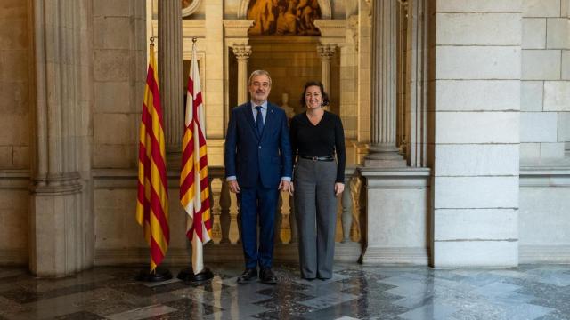 Jaume Collboni y Alicia Romero durante el encuentro