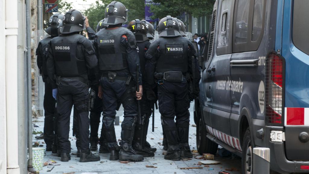 Imagen de un operativo policial de los Mossos d'Esquadra