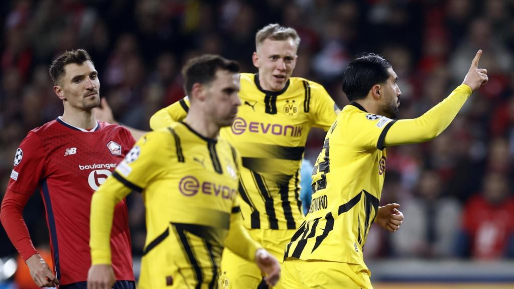 Emre Can, autor de un gol en la victoria del Borussia Dortmund en casa del Lille