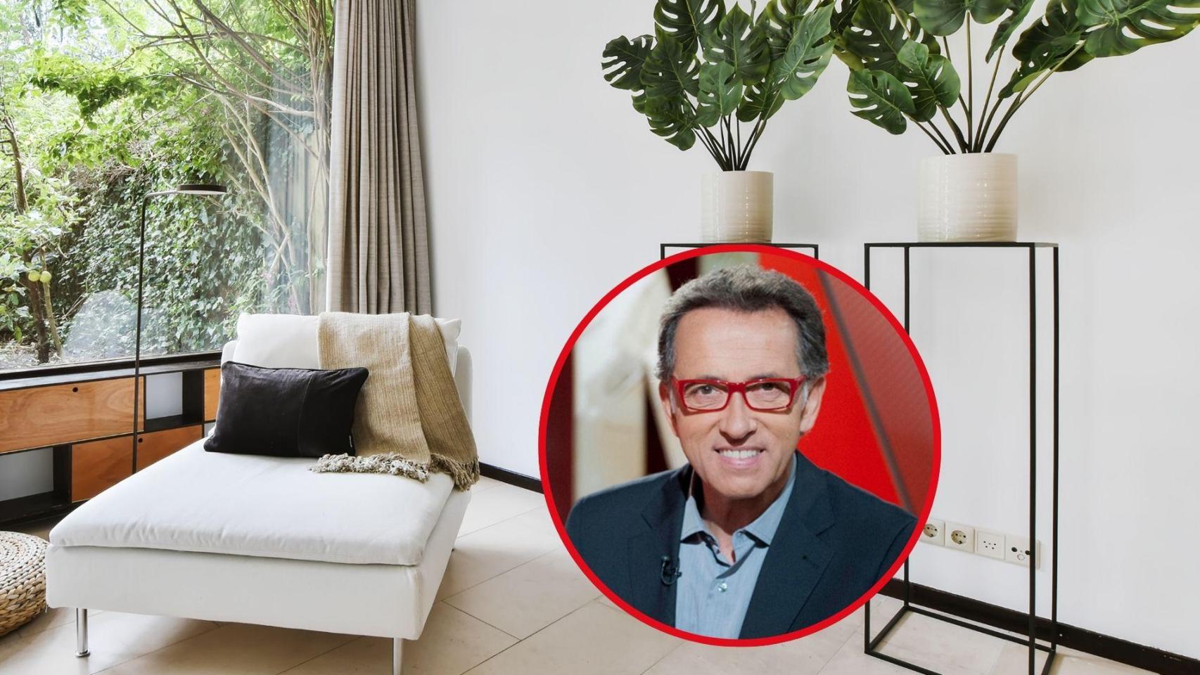 Fotomontaje Jordi Hurtado y el interior de una casa