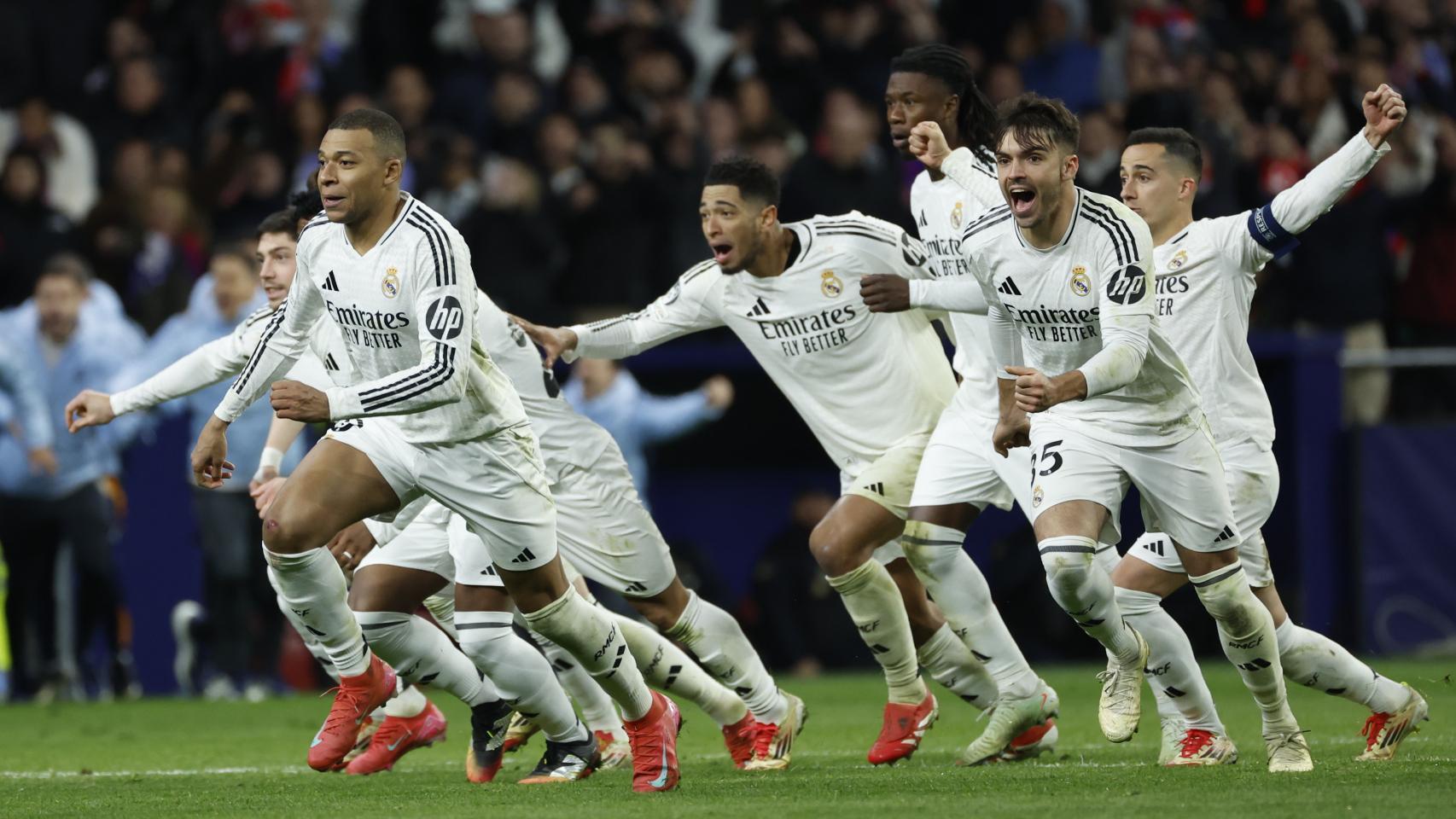 La euforia del Real Madrid tras ganar, con ayuda del VAR, al Atlético de Madrid