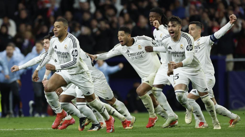 La euforia del Real Madrid tras ganar, con ayuda del VAR, al Atlético de Madrid