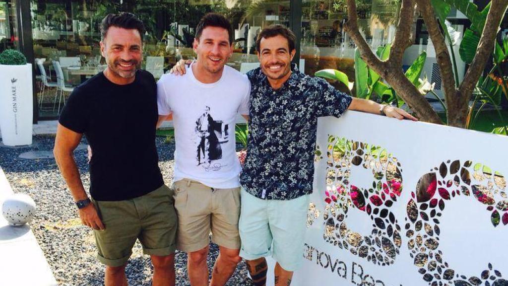 Leo Messi, en el Casanova Beach Club de Castelldefels