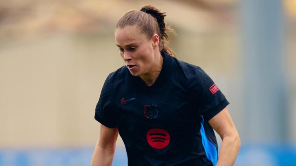 Ewa Pajor, en un partido del Barça Femenino