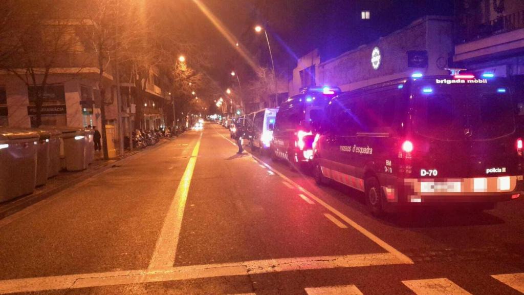 Dispositivo policial en L'Hospitalet