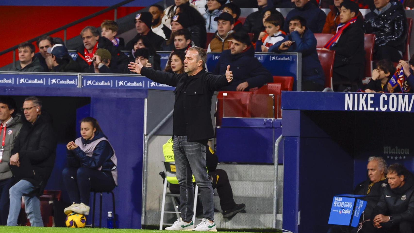 Hansi Flick, en el Metropolitano