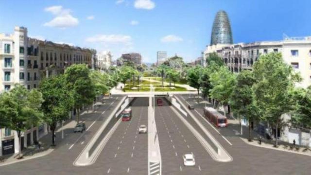 Render de la plaza de Glòries reformada