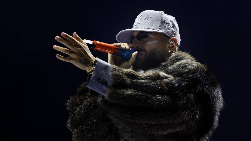 El colombiano artista Maluma en su show en Barcelona