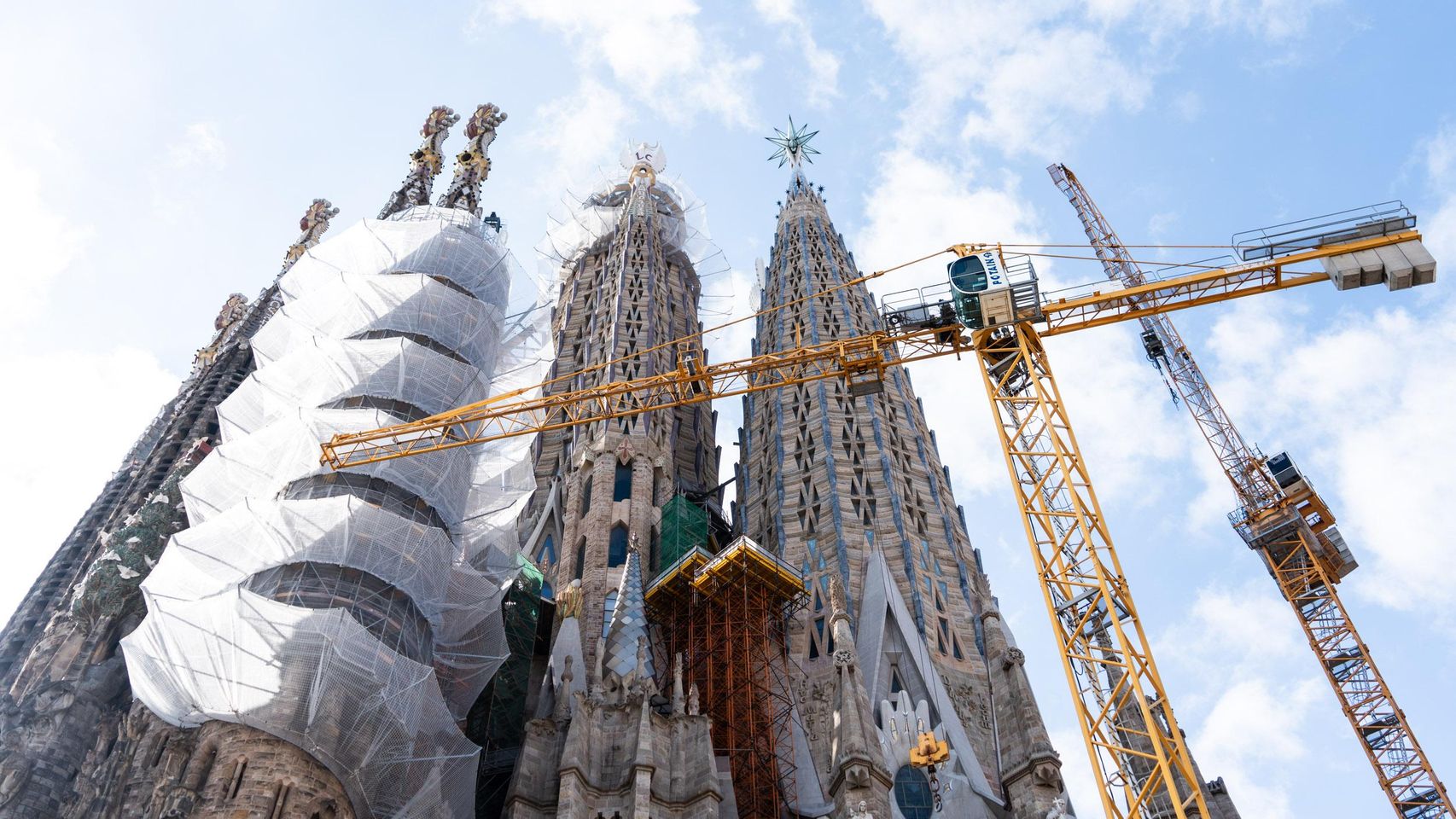 Imagen de archivo de la Sagrada Família en obras