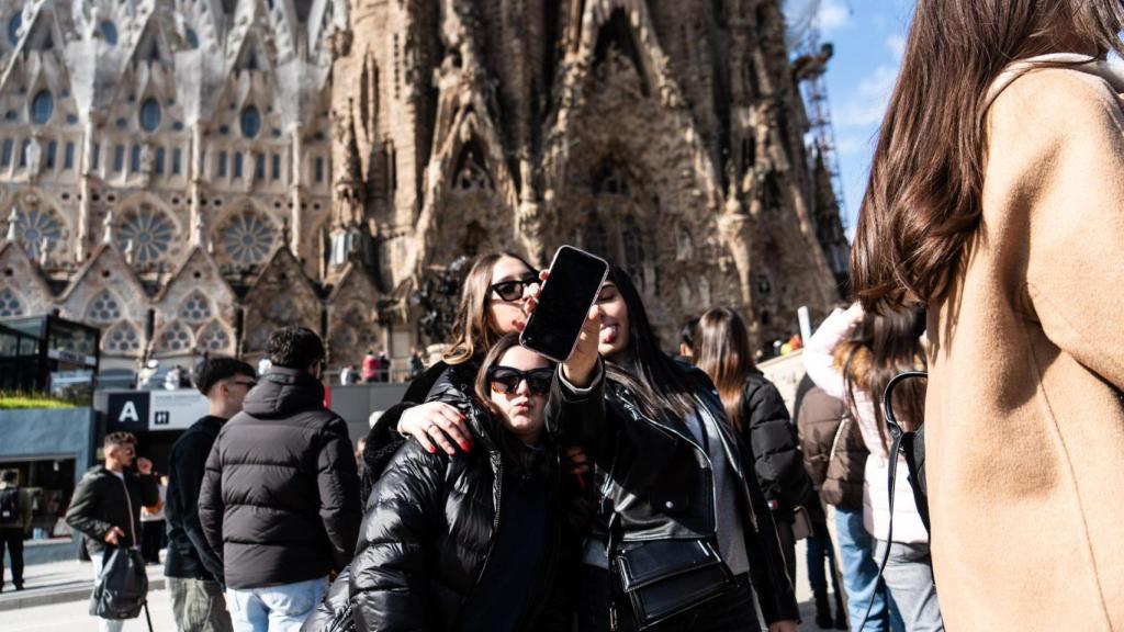 Exteriores de la Sagrada Família en una imagen de archivo