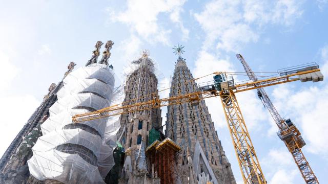 Imagen de archivo de la Sagrada Família en obras
