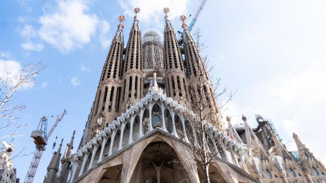 La Sagrada Família en construcción