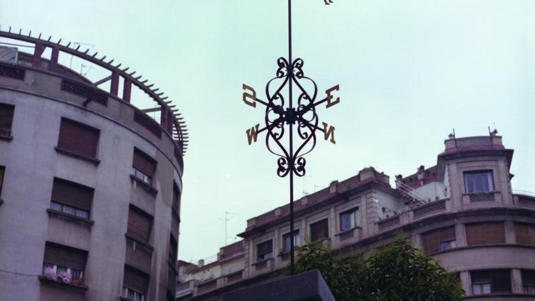 Saltamontes de Boston en la Plaça de Boston en Barcelona