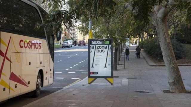 Un autocar turístico en Barcelona