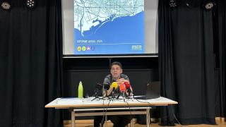 El Síndic de Barcelona, David Bondia, en la presentación del informe 2024 de la Sindicatura de Greuges de Barcelona -