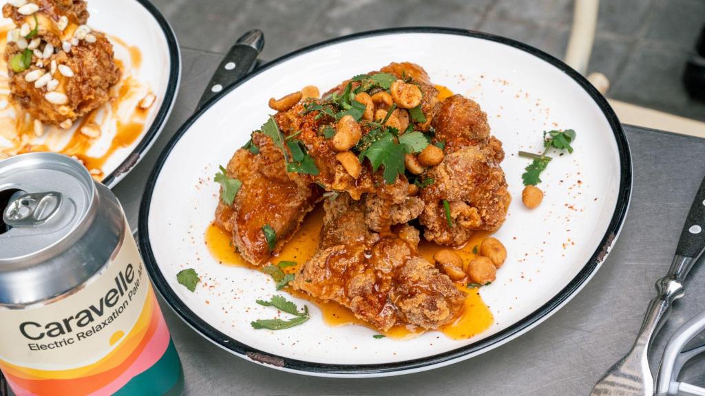 Plato de pollo frito del restaurante Piel de Gallina