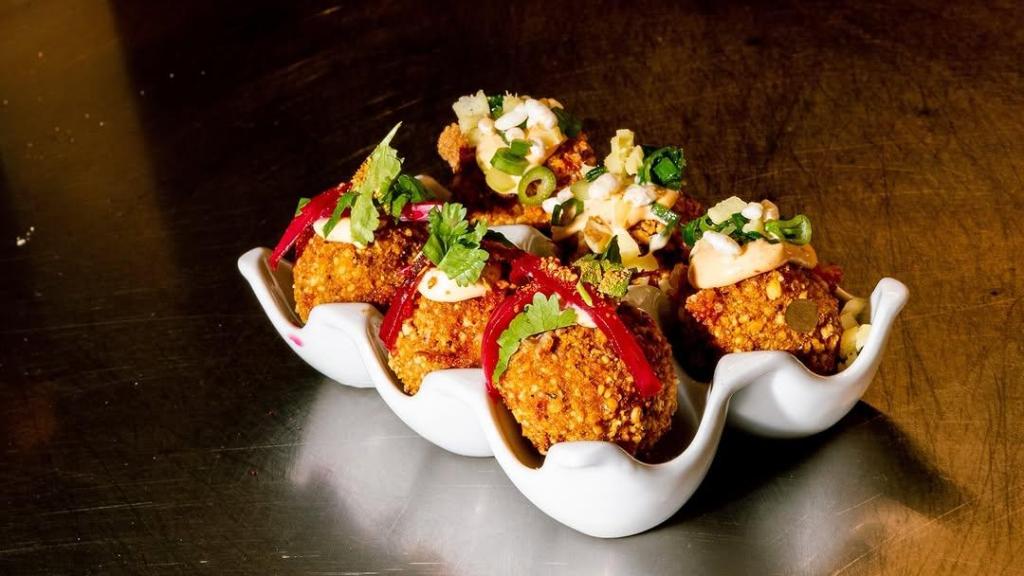 Pollo en Bolas con mozzarella y rebozado de kiko de Piel de Gallina