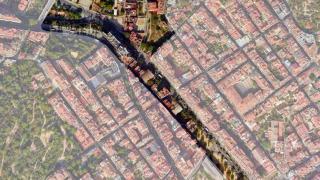 Ámbito de la futura rambla verde de Vallcarca