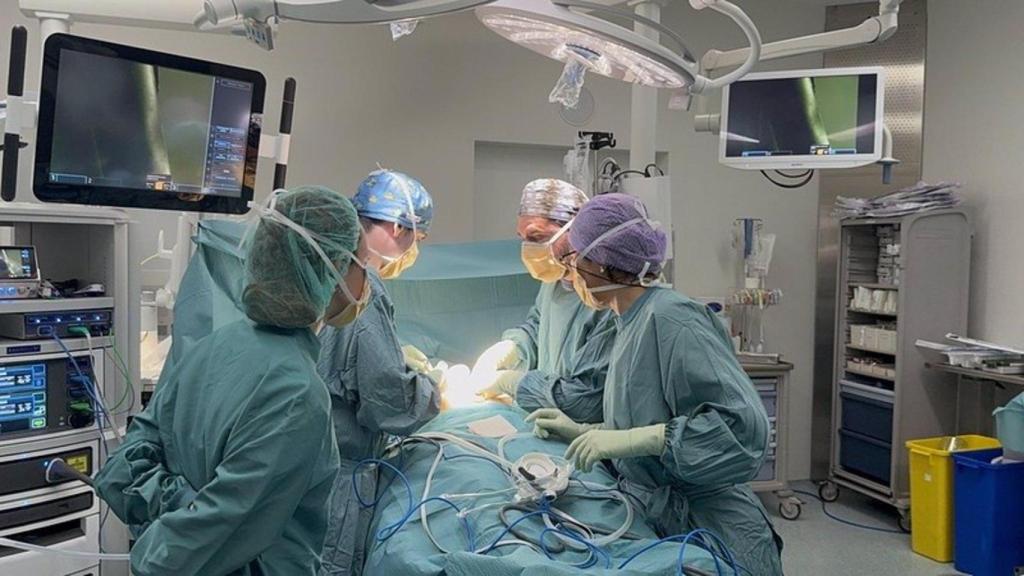 Imagen durante una operación con el nuevo robot