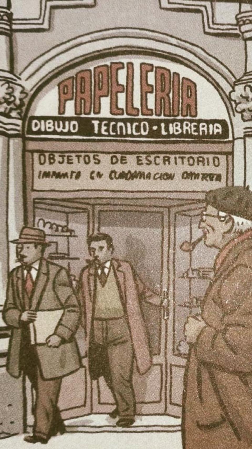 Il·lustració de la icònica papeleria Lesseps