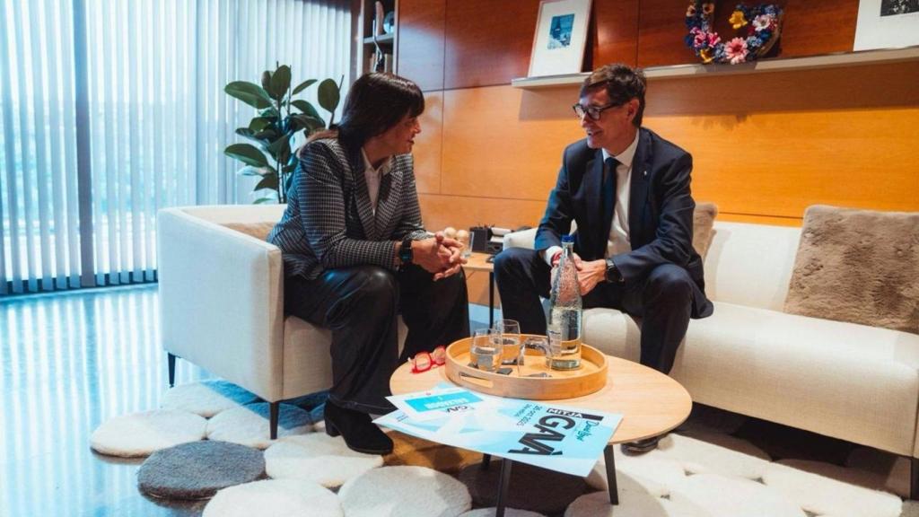El presidente de la Generalitat, Salvador Illa, reunido este domingo con la alcaldesa de Gavà