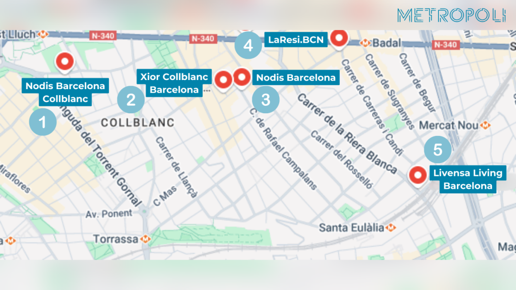 Cinc residències d'estudiants de L'Hospitalet de Llobregat