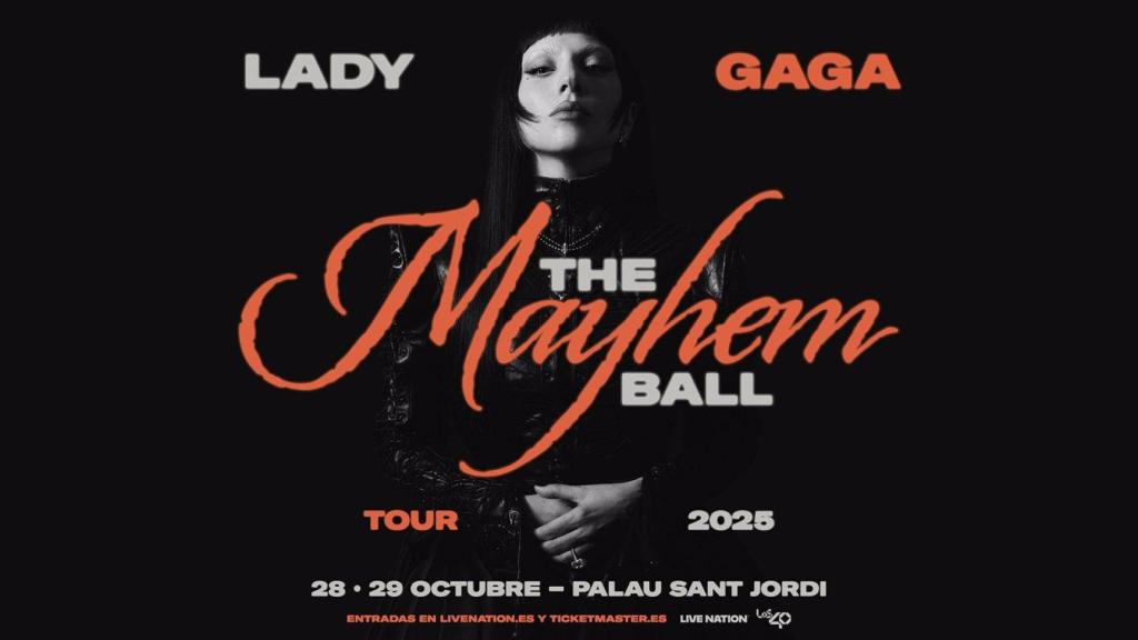 Cartell dels concerts de Lady Gaga al Palau Sant Jordi de Barcelona