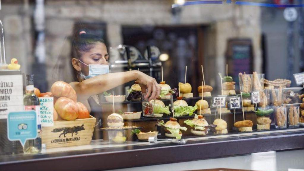 Un local de pintxos en Logroño