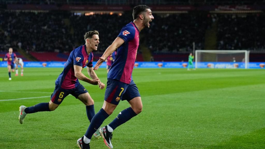 Ferran Torres celebra su gol contra el Osasuna