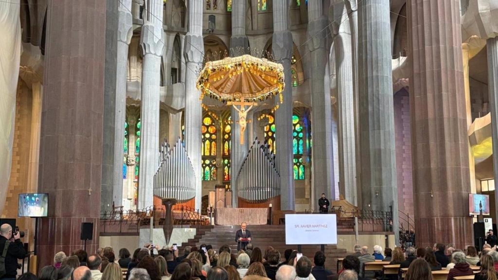 El interior de la Sagrada Família de Barcelona