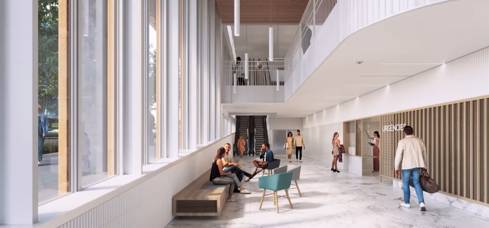 Render de l'interior del futur Vithas Barcelona