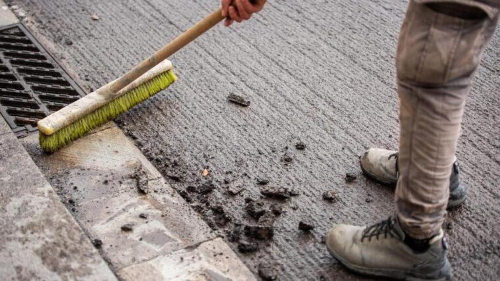 Obras en una calle de Barcelona